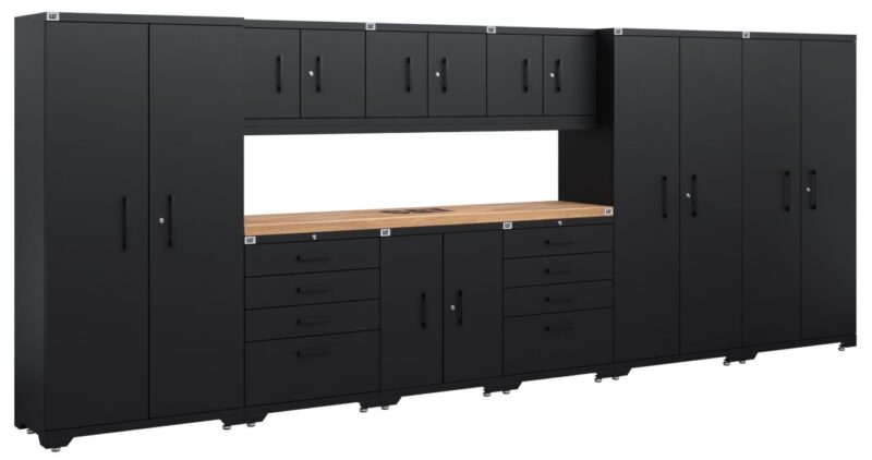 Cat® Ensemble d'armoires de rangement de garage 10 pièces entièrement soudées Cat® Ensemble d'armoires de rangement de garage 10 pièces entièrement soudées