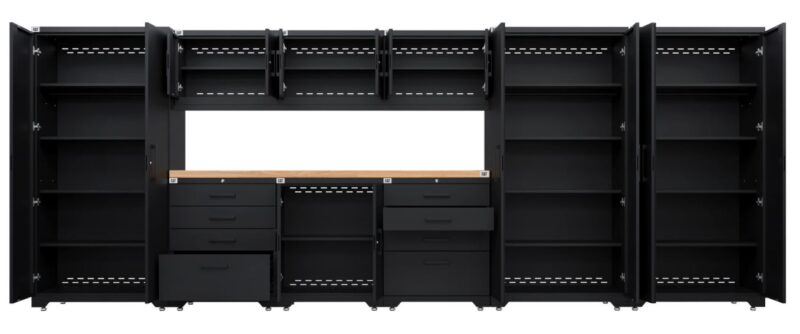 Cat® Ensemble d'armoires de rangement de garage 10 pièces entièrement soudées Cat® Ensemble d'armoires de rangement de garage 10 pièces entièrement soudées