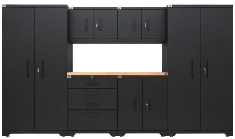Cat® Ensemble d'armoires de rangement de garage 7 pièces entièrement soudées Cat® Ensemble d'armoires de rangement de garage 7 pièces entièrement soudées
