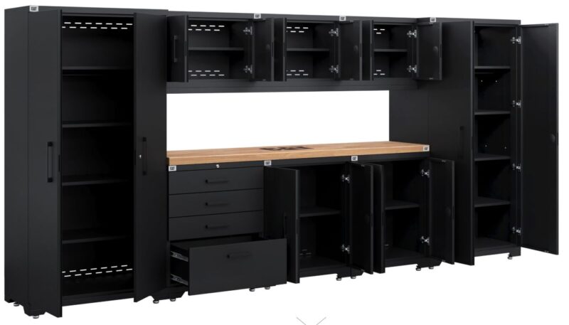 Cat® Fully-Welded 9-pc Garage Storage Cabinetry Set Cat® Fully-Welded 9-pc Garage Storage Cabinetry Set