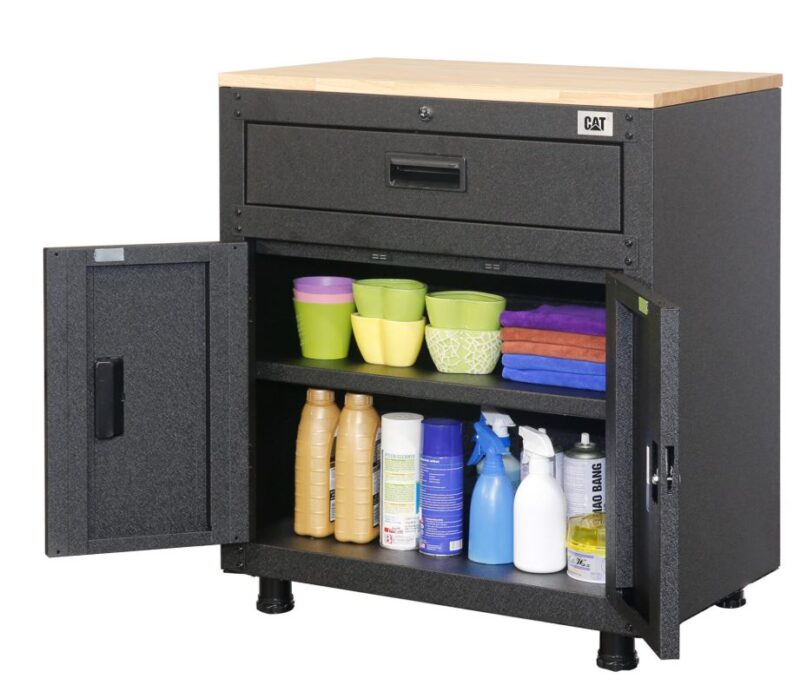 Cat® Ready To Assemble Garage Storage 28″ 1-Drawer, 2-Door Base Cabinet Cat® Ready To Assemble Garage Storage 28″ 1-Drawer, 2-Door Base Cabinet