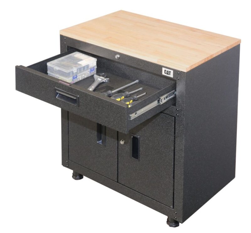 Cat® Ready To Assemble Garage Storage 28″ 1-Drawer, 2-Door Base Cabinet Cat® Ready To Assemble Garage Storage 28″ 1-Drawer, 2-Door Base Cabinet