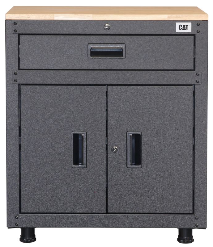 Cat® Ready To Assemble Garage Storage 28″ 1-Drawer, 2-Door Base Cabinet Cat® Ready To Assemble Garage Storage 28″ 1-Drawer, 2-Door Base Cabinet