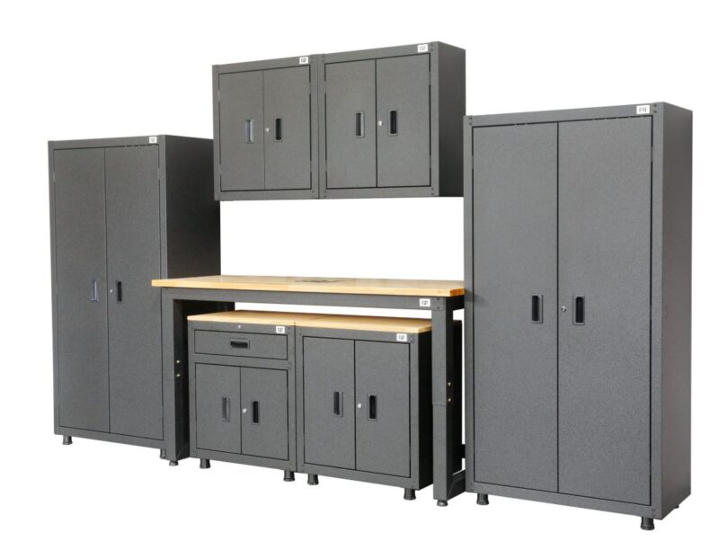 Cat® Ready To Assemble 7-pc Garage Storage Cabinetry Set Cat® Ready To Assemble 7-pc Garage Storage Cabinetry Set
