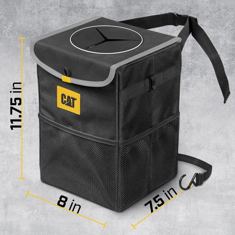 CAT Large Capacity, Leak Proof Car Trash Can with Lid