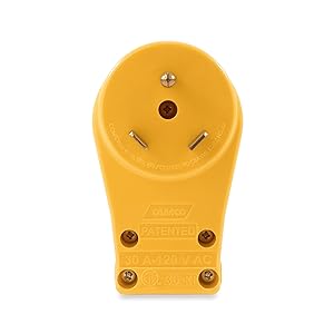 Camco 30 Amp PowerGrip RV Male Plug Replacement1 Camco 30 Amp PowerGrip RV Male Plug Replacement1