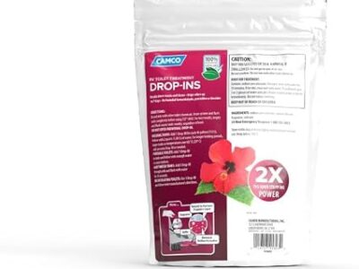 Camco TST Max 15 pack RV Toilet Treatment Drop ins – Hibiscus Breeze Scent2
