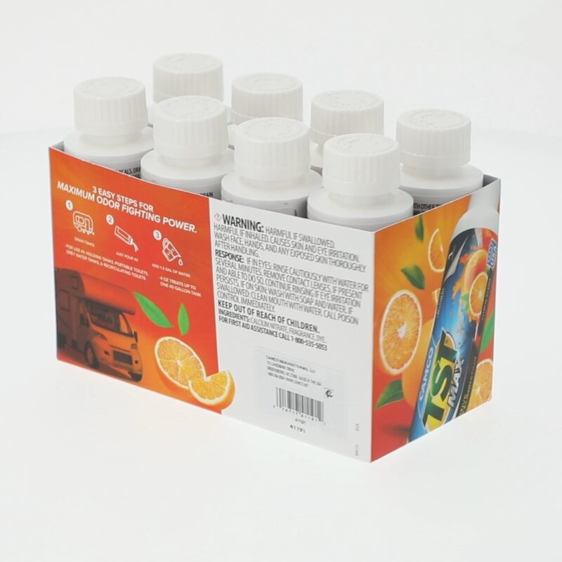 Camco TST Max 8 pack RV Toilet Treatment Singles Orange Scent1