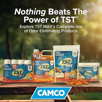 Camco TST Max 8 pack RV Toilet Treatment Singles – Orange Scent8 Camco TST Max 8 pack RV Toilet Treatment Singles – Orange Scent8