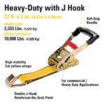 Cat® 27 Ft Heavy Duty Ratchet Tie Down