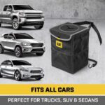 Cat® Premium Waterproof Car Trash Can with Lid – Prevents Odors and Mess – Attaches Easily to Consoles, Seat Back, Headrests1