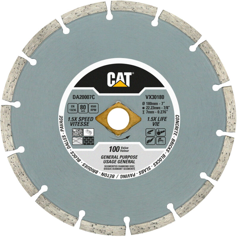 Cat® Garage 100 Value General Purpose Diamond Saw Blade – 7″ Cat® Garage 100 Value General Purpose Diamond Saw Blade – 7″
