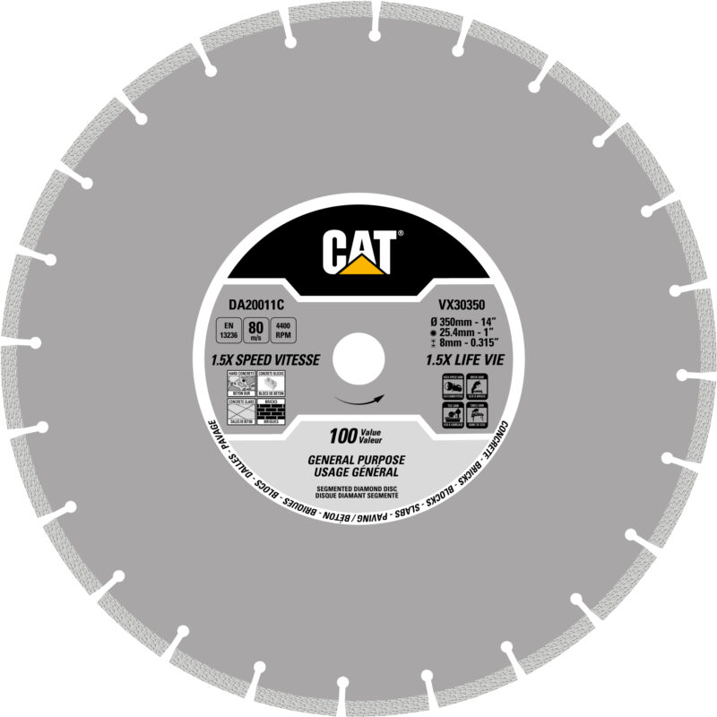 Cat® Garage 100 Value General Purpose Diamond Saw Blade – 14″