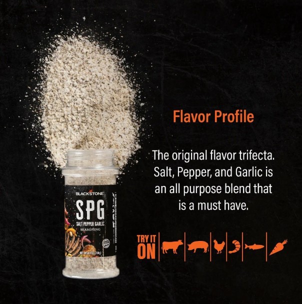 Blackstone Gourmet Series- Salt Pepper Garlic Spice Blackstone Gourmet Series- Salt Pepper Garlic Spice