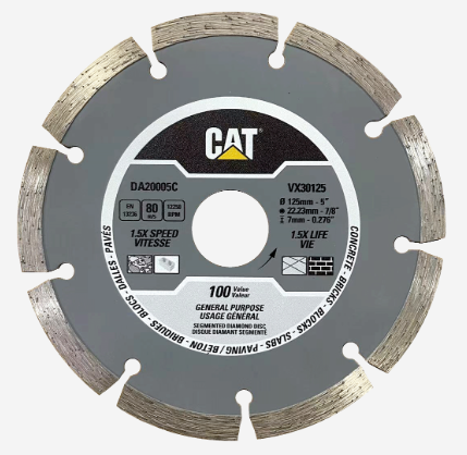 Cat® Garage 100 Value General Purpose Diamond Saw Blade - 4 1/2″ (lame de scie diamantée à usage général)