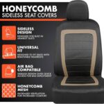 BDK 2 piece Automotive Seat Covers featuring Honeycomb Mesh for Increased Ventilation and Comfort