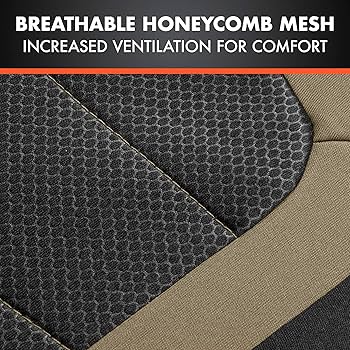 BDK 2 piece Automotive Seat Covers featuring Honeycomb Mesh for Increased Ventilation and Comfort2