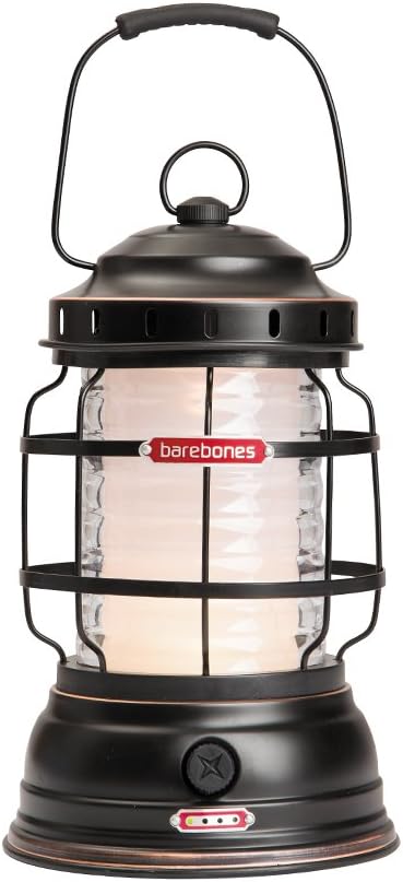 Barebones Rechargeable Forest Lantern Antique Bronze