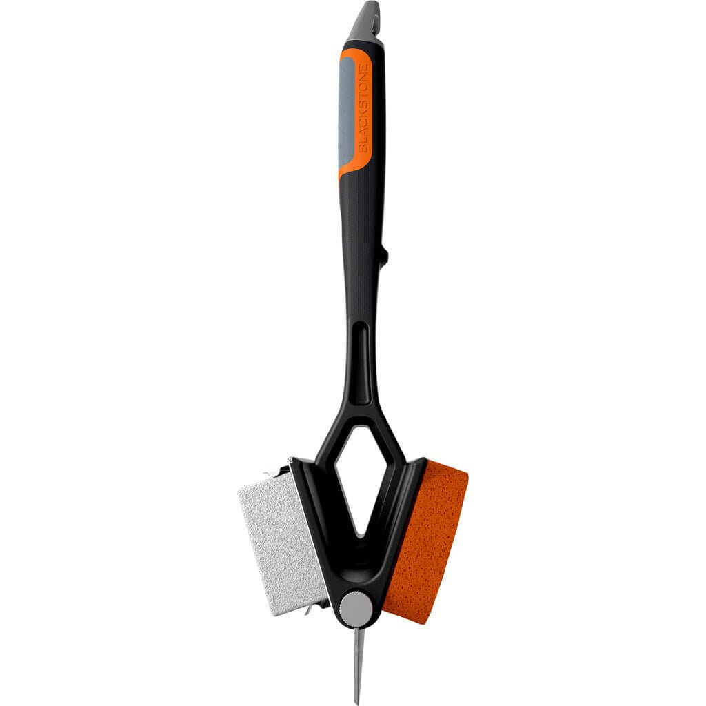 Blackstone 3 in 1 Griddle Cleaning Tool featuring Scraper, Scouring Pad, and Refinishing Brick Blackstone 3 in 1 Griddle Cleaning Tool featuring Scraper, Scouring Pad, and Refinishing Brick