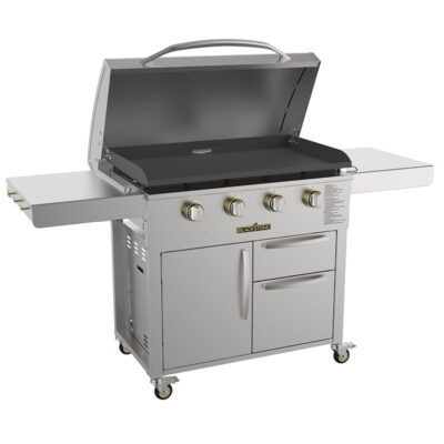 Blackstone 36inch Select Series Griddle with Stainless Steel Cart and Built in Storage Blackstone 36inch Select Series Griddle with Stainless Steel Cart and Built in Storage