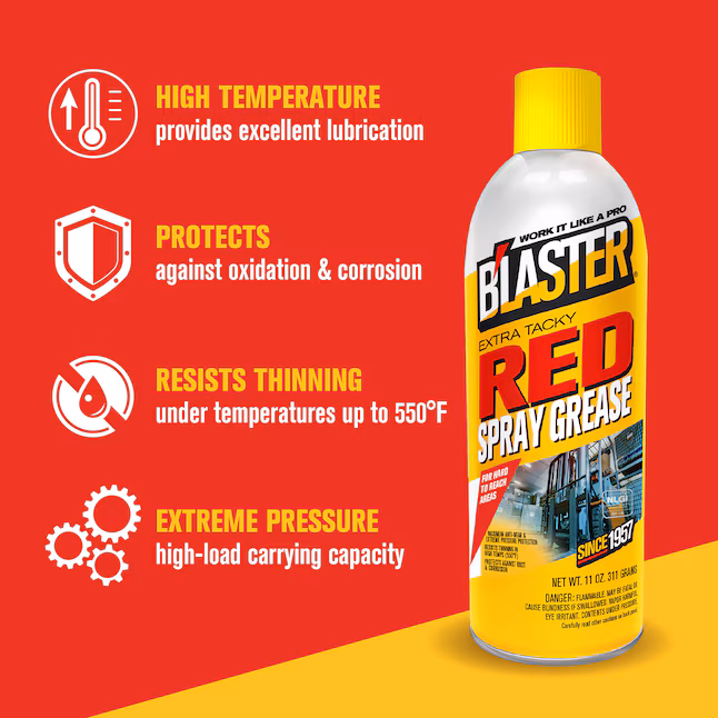 B'laster Extra Tacky Red Spray Grease 311g2