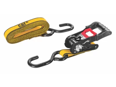 CAT 2 piece 12ft Cam Tie Down with Rubber Coated Hooks 600lb Work Capacity