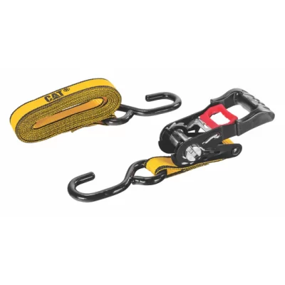 CAT 2 piece 12ft Cam Tie Down with Rubber Coated Hooks 600lb Work Capacity CAT 2 piece 12ft Cam Tie Down with Rubber Coated Hooks 600lb Work Capacity