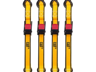 CAT 4 piece 6ft Ratchet Tie Down Set with Rubber Coated Hooks 400lb Work Capacity
