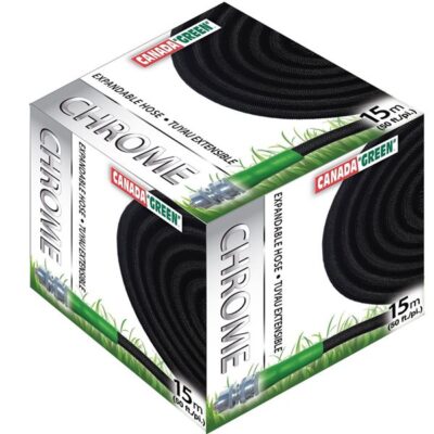 Canada Green 50ft Chrome Kink Free Expandable Hose Canada Green 50ft Chrome Kink Free Expandable Hose