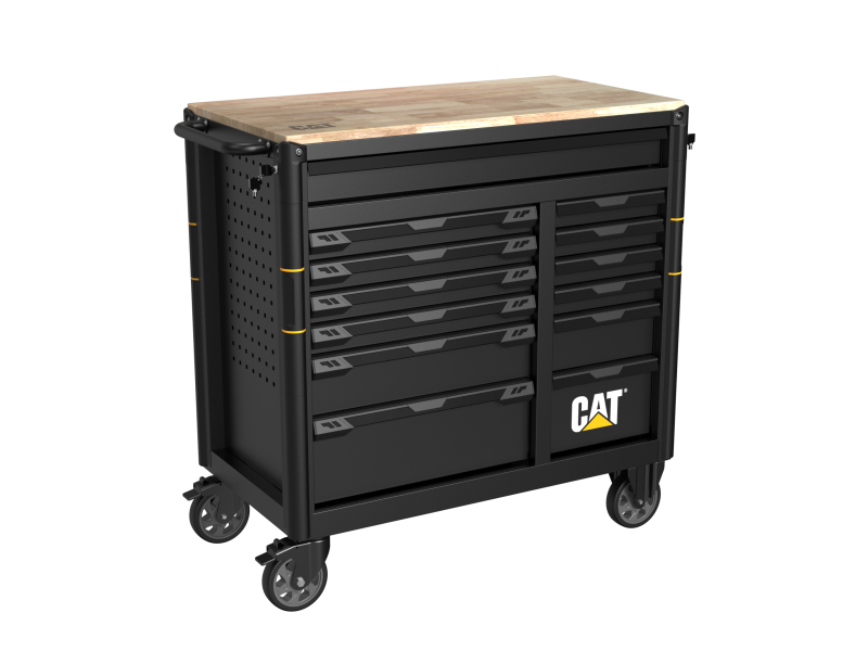 Cat Armoire à outils roulante à 13 tiroirs Noir