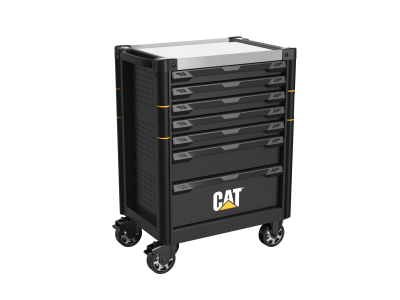 Cat 7 Drawer Rolling Tool Cabinet Black