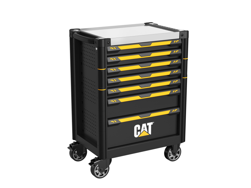 Cat 7 Drawer Rolling Tool Cabinet Yellow Cat 7 Drawer Rolling Tool Cabinet Yellow