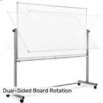 DEMW002 Luxor Mobile Double Sided Porcelain Whiteboard with Stand & Marker Tray – 72 x 403