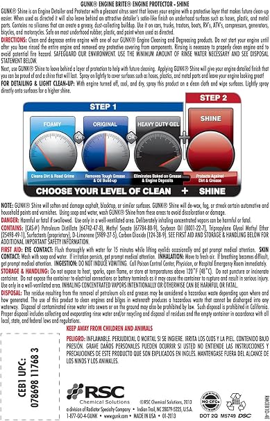 Gunk Engine Brite Protector Shine 453g