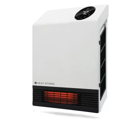 Heat Storm 1000W Wall Mount Wi Fi Heater with Thermostat and 3 Heat Settings