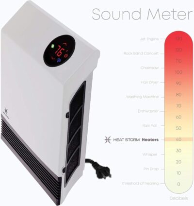 Heat Storm 1000W Wall Mount Wi Fi Heater with Thermostat and 3 Heat Settings7 Heat Storm 1000W Wall Mount Wi Fi Heater with Thermostat and 3 Heat Settings7