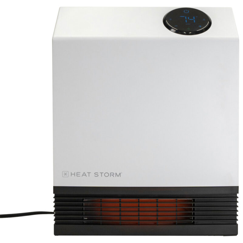 Heat Storm 1500W Infrared Quartz Portable Heater with Thermostat and Overheat Protection White (chauffage portable à quartz infrarouge avec thermostat et protection contre la surchauffe)