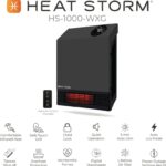 Heat Storm 1500W Infrared Quartz Portable Heater with Thermostat and Overheat Protection – Grey