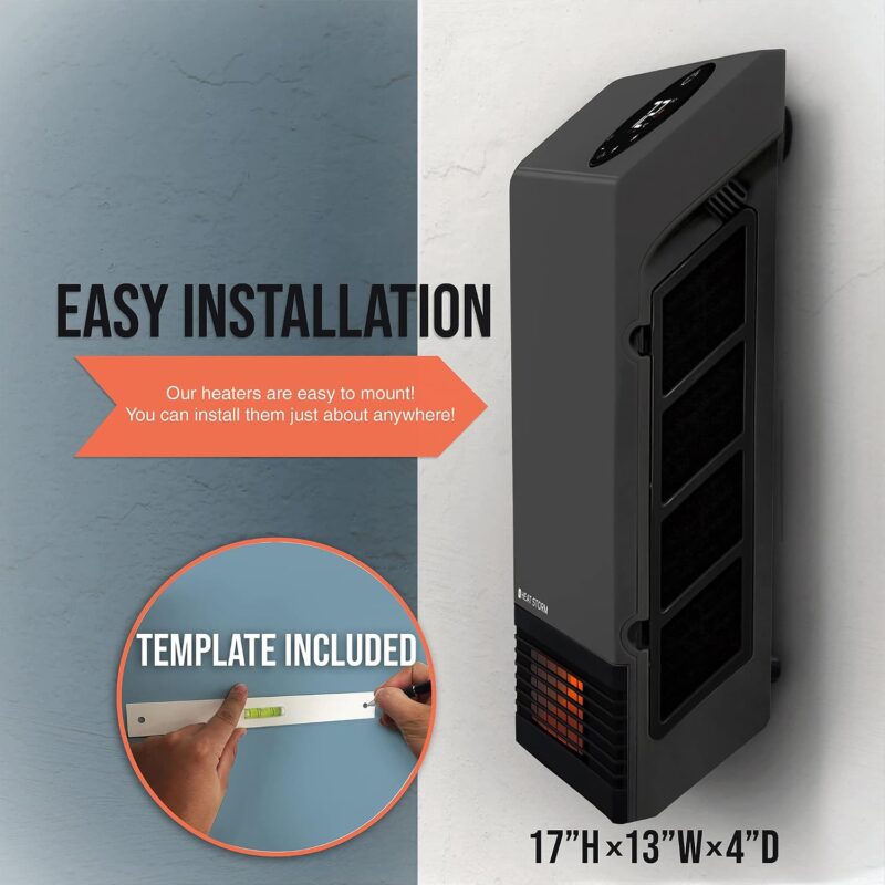 Heat Storm 1500W Infrared Quartz Portable Heater with Thermostat and Overheat Protection – Grey4