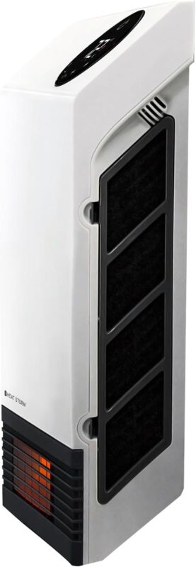 Heat Storm 1500W Infrared Quartz Portable Heater with Thermostat and Overheat Protection – White1 Heat Storm 1500W Infrared Quartz Portable Heater with Thermostat and Overheat Protection – White1