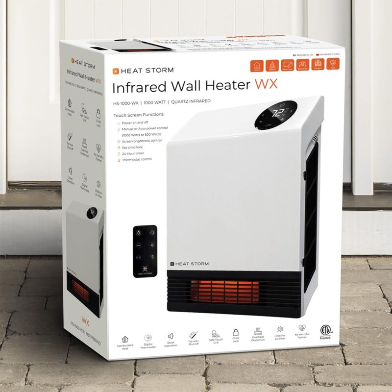 Heat Storm 1500W Infrared Quartz Portable Heater with Thermostat and Overheat Protection – White8