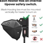 Heat Storm 1500W Chauffage électrique infrarouge portable avec thermostat numérique