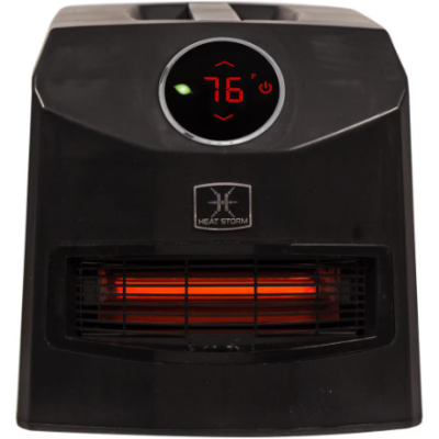 Heat Storm Mojave 1500W Portable Infrared Heater with Digital Thermostat and Safe Touch Grill