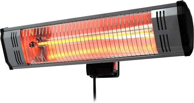 Heat Storm Tradesman 1500W Outdoor Infrared Quartz Heater with WallCeiling Mount and Remote Control1