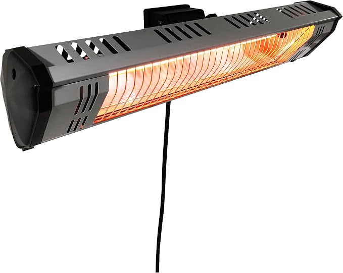 Heat Storm Tradesman 1500W Outdoor Infrared Quartz Heater with WallCeiling Mount and Remote Control2