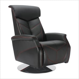 Intro Tech Pitstop Furniture Grand Prix Series Racing Recliner Chair Black