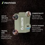 Pompe électrique rechargeable Klymit Tempest compatible avec toutes les valves Klymit
