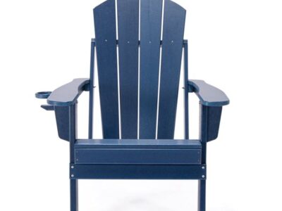 Lake Country Outdoors Weather Resistant, High Density Polyethylene Adirondack Chair Dark Blue