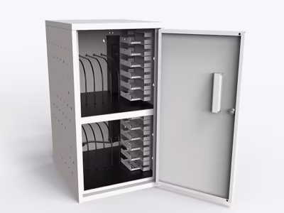 Luxor Boîte de recharge verticale murale à 12 appareils pour écrans jusqu'à 13 pouces