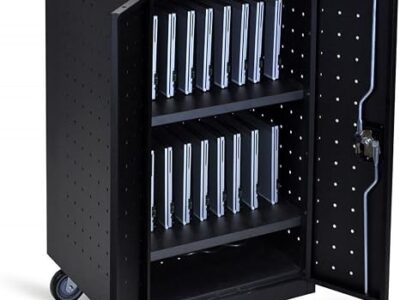 Luxor 18 Device Charging Cabinet Cart for up to 16inch Screens